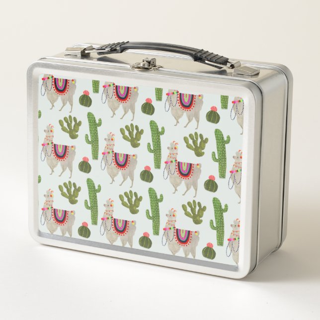 Lunch Box Collection Llamarama | Cactus & Llama Motif (Devant)