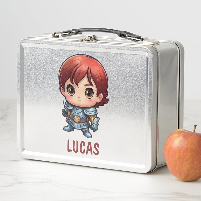 Lunch Box Comic Knight Personalized Kids Adventure School (Créateur téléchargé)