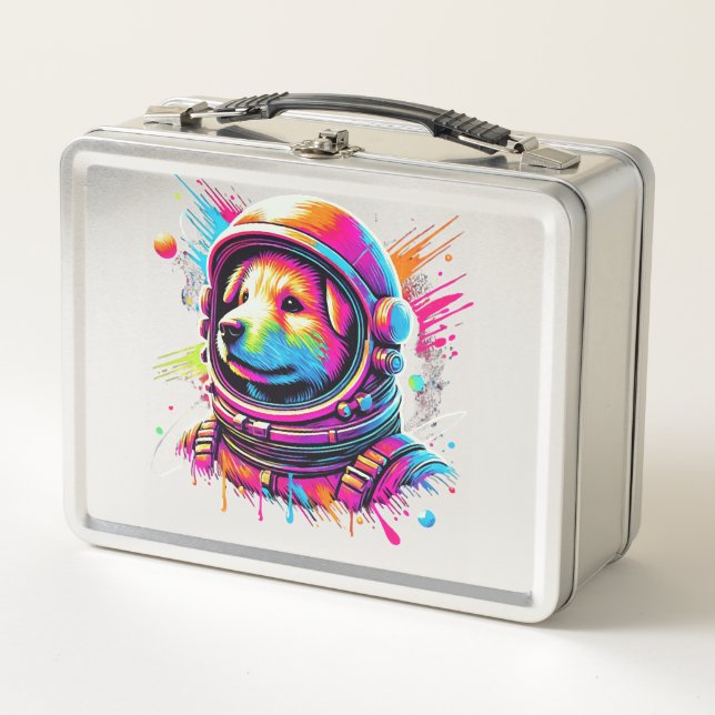 Lunch Box Conception Amoureux de Chien Spatial (Devant)