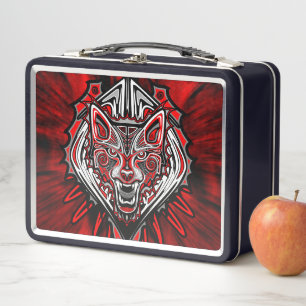Lunch Box Conception de totem tribal Haida de loup