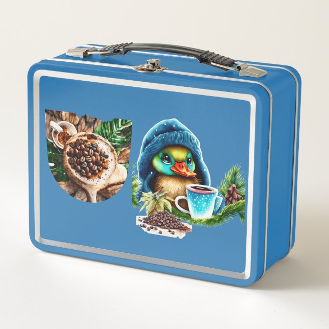 Lunch Box Conception Quirky Coffee Lover Duck (Devant)