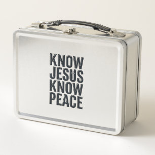 Lunch Box Connaître Jésus Connaître la Paix Typographie Chré
