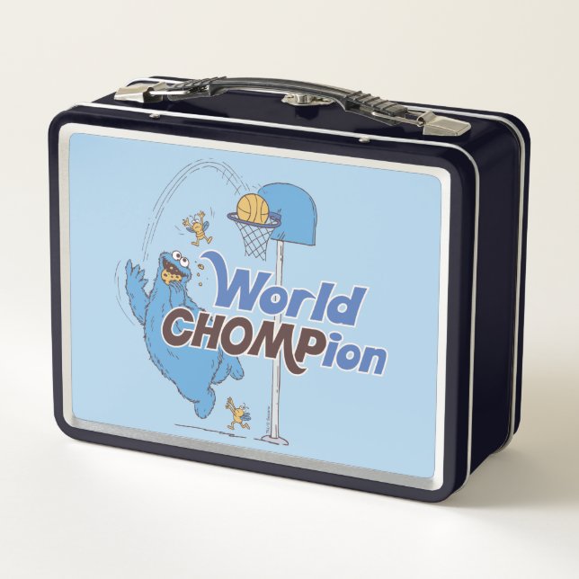 Lunch Box Cookie Monster | Tirer sur des cerceaux de basket- (Dos)