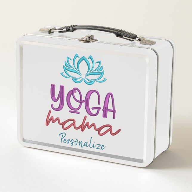 Lunch Box Cool Zen Yoga Mama Citation personnalisée (Devant)