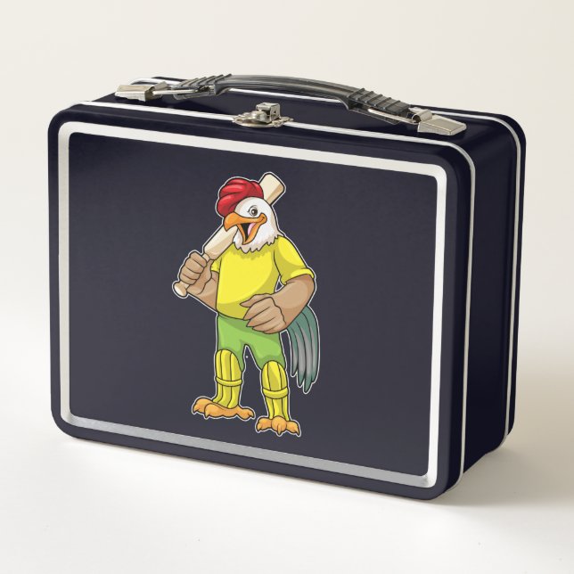 Lunch Box Coq en batteur avec batte de cricket (Devant)
