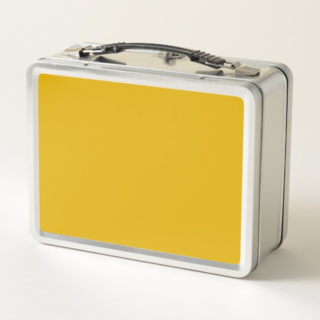Lunch Box Couleur solide jaune moutarde (Dos)