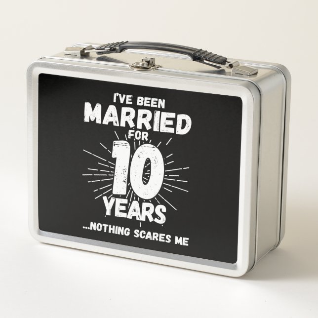 Lunch Box Couples mariés 10 ans drôle 10e anniversaire (Devant)