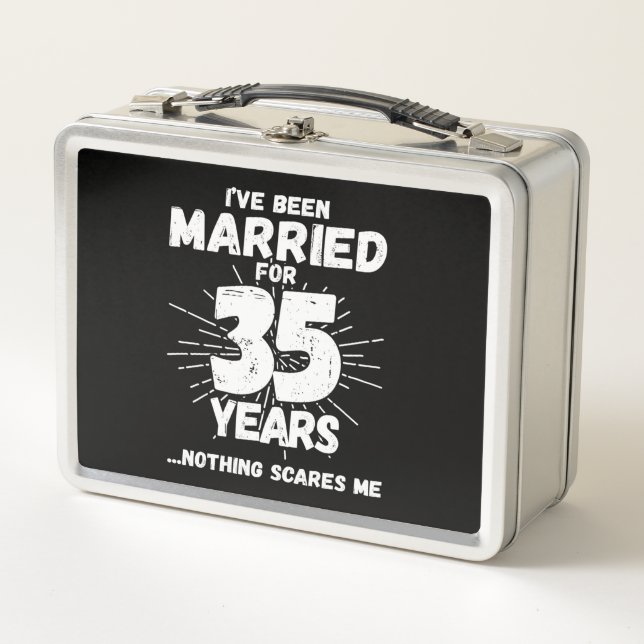 Lunch Box Couples mariés 35 ans drôle 35ème anniversaire (Devant)