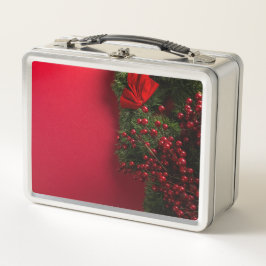 Lunch Box couronne de noël avec baies rouges