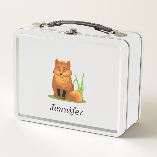 Lunch Box Coutume Little Fox Retour à l'école (Devant)