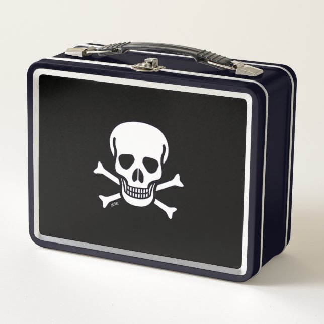 Lunch Box Crâne n Bones noir lunbox (Devant)