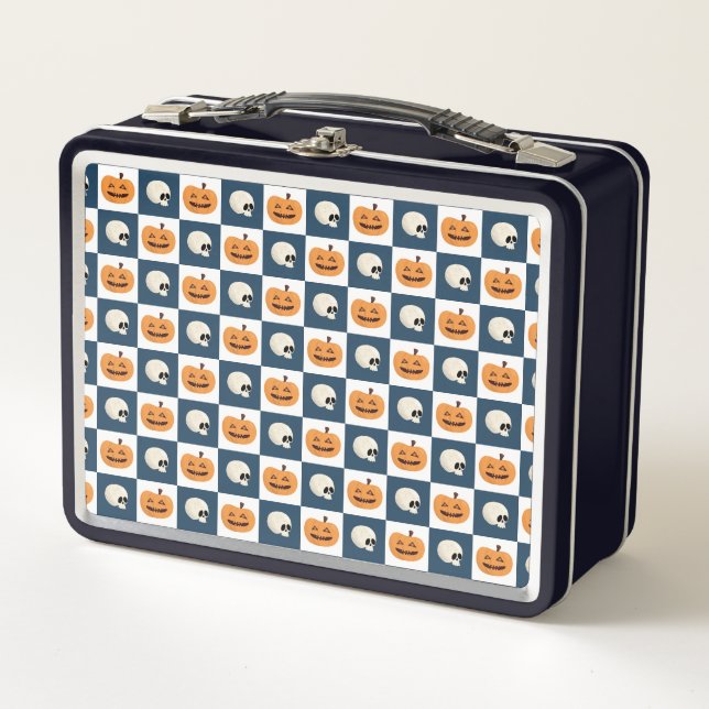 Lunch Box Crânes et Citrouilles (Devant)