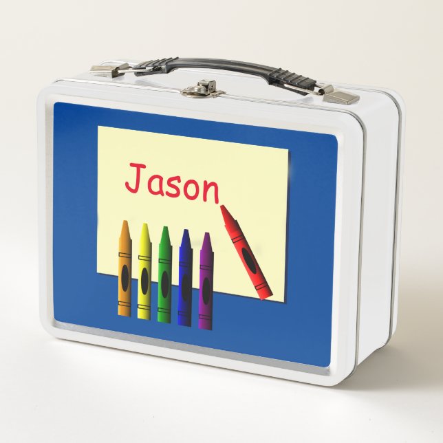 Lunch Box Crayons Couleur Mon Nom (Devant)