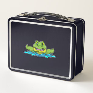 Lunch Box Crocodile à nager dans l'eau