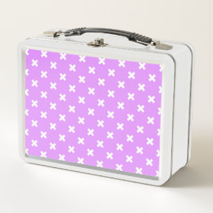 Lunch Box Croix blanches sur lilas