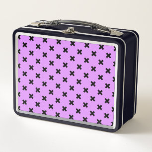 Lunch Box Croix noire sur lilas