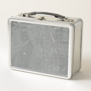 Lunch Box Croquis de carte de ville de Boston