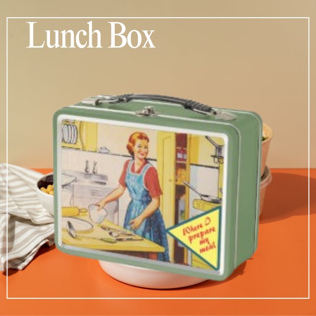 Lunch Box Cuisine Vintage rétro Cuisine Femme Lunch Boxes (Créateur téléchargé)