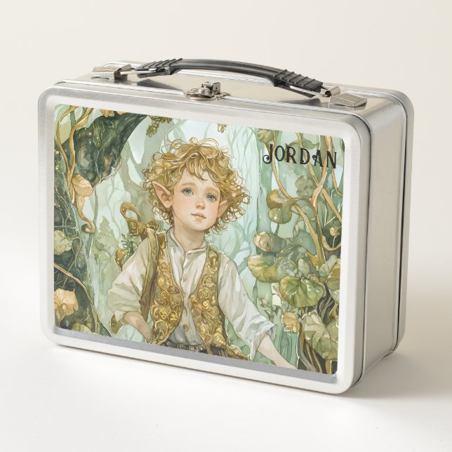 Lunch Box Custom Emerald Forest Elf Boy (Devant)
