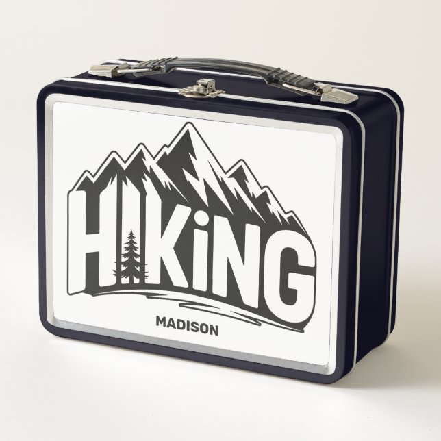 Lunch Box Custom Name Hiking (Devant)