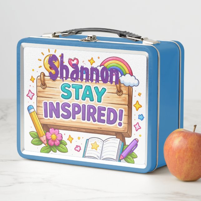 Lunch Box Custom Name Inspirational Quote Unisex (En situation)
