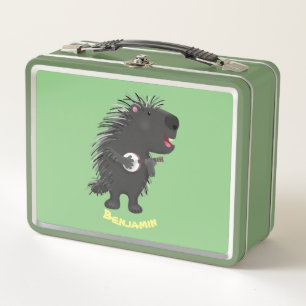 Lunch Box Cute drôle porc-épic avec dessin animé de banjo