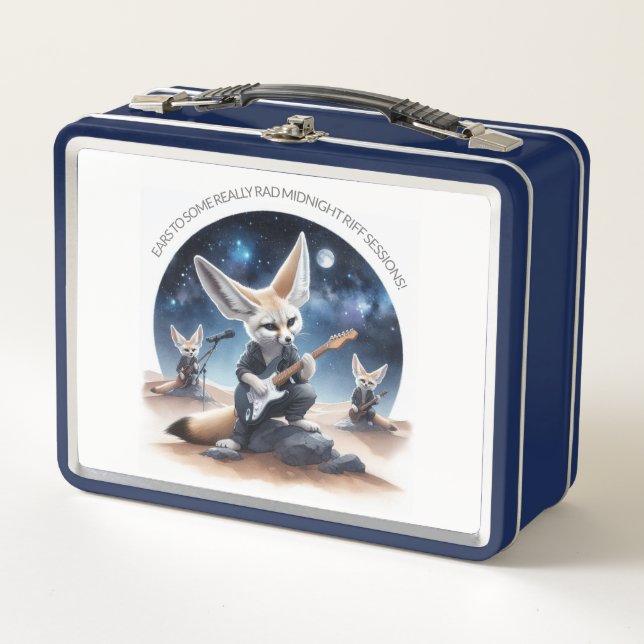 Lunch Box Cute Fennec Renards Rocheuses Guitares Acoustiques (Devant)