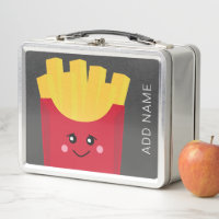 Cute Kawaii Fries françaises avec nom personnalisé