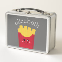 Cute Kawaii Fries françaises avec nom personnalisé