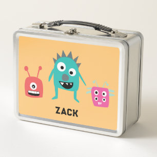 Lunch Box Cute Little Monsters Nom personnalisé Coloré Kawai