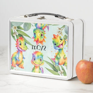 Lunch Box Cute Magique Rainbow Dinosaur Bonne fête d'anniver