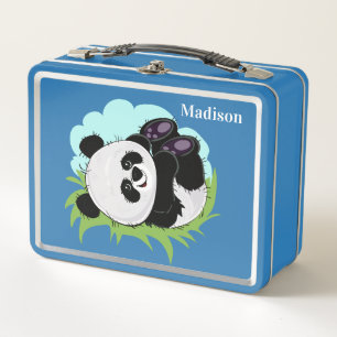 Lunch Box Cute Pandas boîte à lunch de nom personnalisé