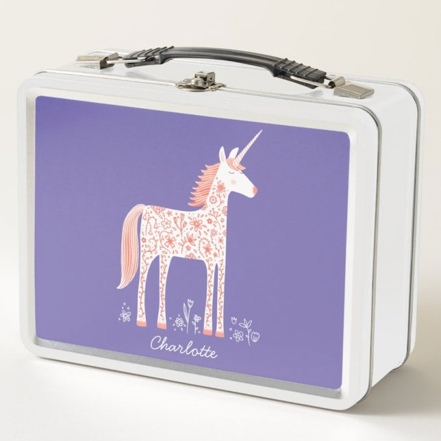 Lunch Box Cute Unicorn Personnalisé (Cute unicorn lunch box)