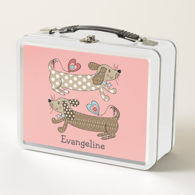 Lunch Box Dachshund, chien de saucisse personnalisé (Devant)