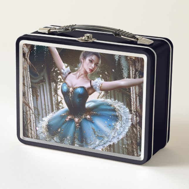 Lunch Box Danse de ballet dans un Tutu bleu (Devant)