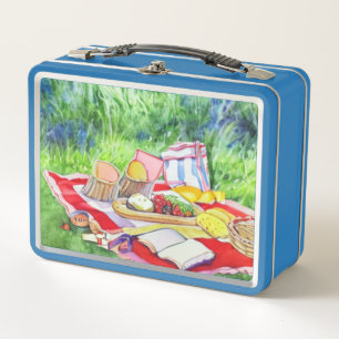 Lunch Box Date du pique-nique aquarelle
