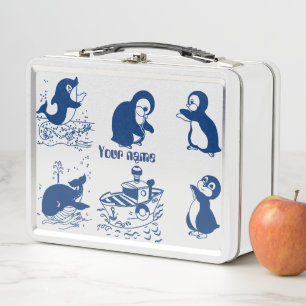 Lunch Box Dauphin, baleines et pingouins