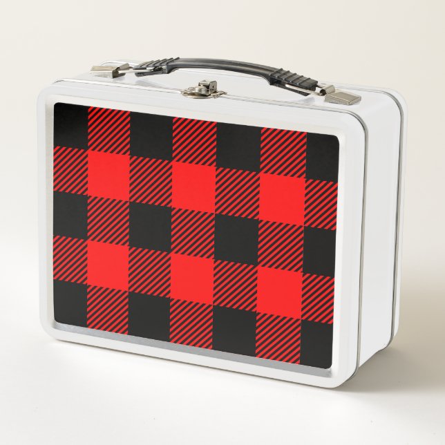 Lunch Box Décor rouge et noir de contrôle de Buffalo de (Devant)