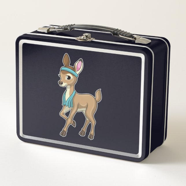 Lunch Box Deer at Fitness with Towel (Devant)