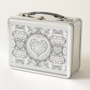 Lunch Box Dentelle en céramique Gris