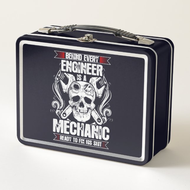 Lunch Box Derrière chaque ingénieur - Mécanique (Devant)