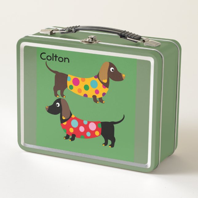 Lunch Box Design mit Dackeln (Vorderseite)