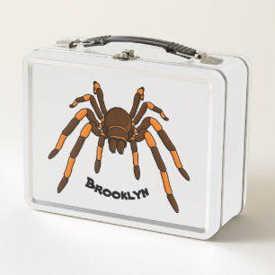 Lunch Box Dessin animé d'araignée tarentule marron et orange