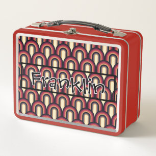 Lunch Box Dessin rétroactif I Nom personnalisé