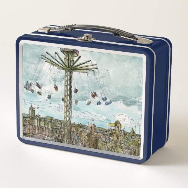 Lunch Box Destinations | Watercolor European Swing Ride (Devant)