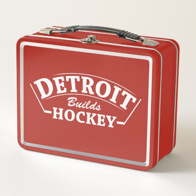Lunch Box Detroit bâtisse le hockey - Boîte à lunch rouge (Devant)