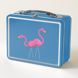Lunch Box Deux Flamants roses roses ensemble