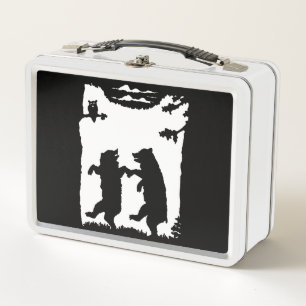 Lunch Box Deux ours dansant dans Bois Chouette dans Arbre Si