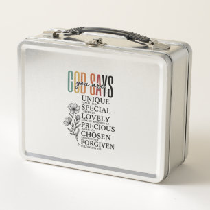 Lunch Box Dieu dit que vous êtes fleur de foi conception de