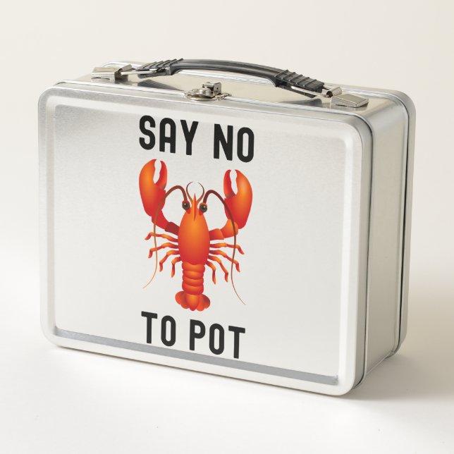 Lunch Box Dites non au homard de pot drôle (Devant)